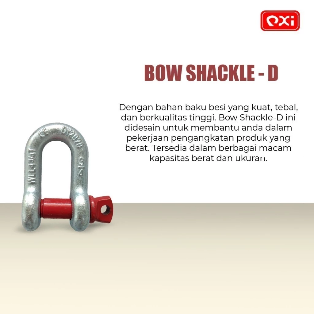 Shackle D DY210 6,5 TON - Sparepart Industri PT Qiao Xing Industry