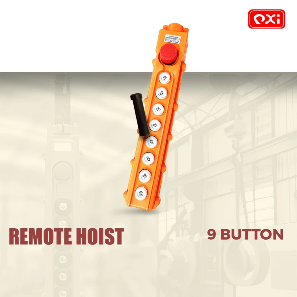 Remote Hoist Button Control 9 Tombol