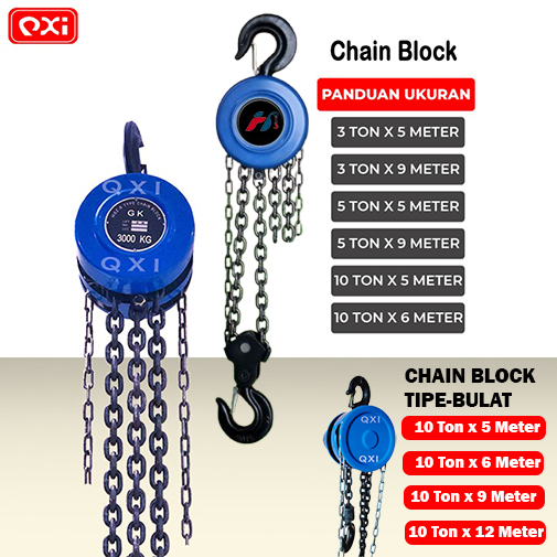 Chain Block/Takel Bulat 10 Ton x 5/6/9/12 Meter