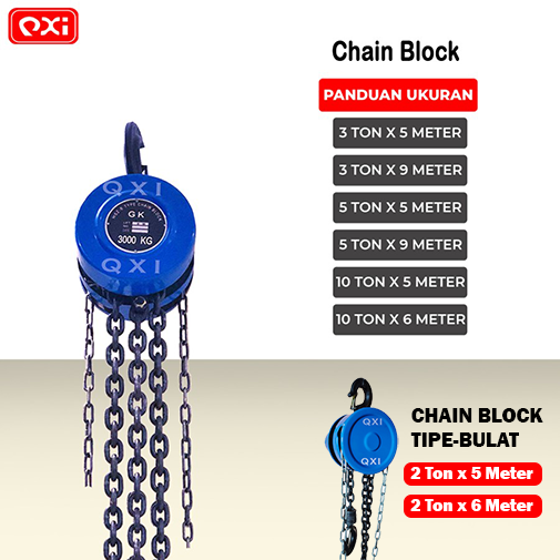 Chain Block/Takel Bulat 2 Ton x 5/6 Meter