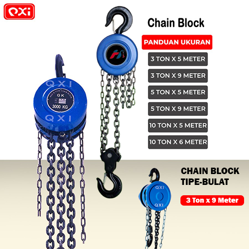 Chain Block/Takel Bulat 3 Ton x 9 Meter