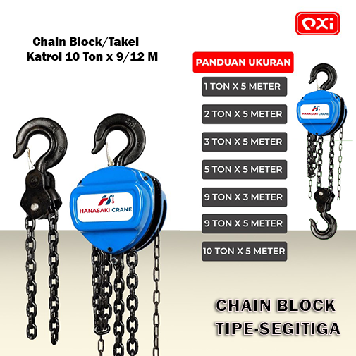Chain Block/Takel/Katrol 10 Ton x 9/12 M