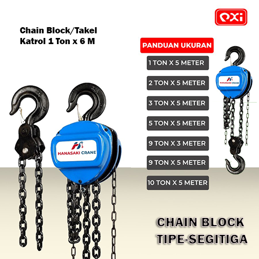 Chain Block/Takel/Katrol 1 Ton x 6 M