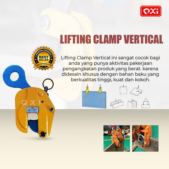 Lifting Clamp Hook Vertikal / Alat Angkat Plat / Penjepit Plat