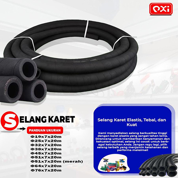 Selang Karet Hitam Rubber Hose