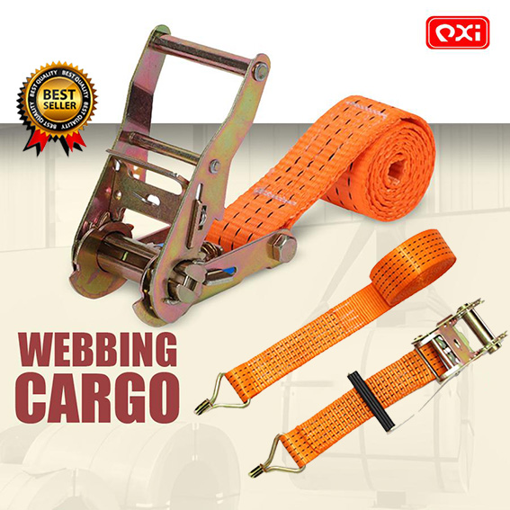Webbing Cargo 2 Ton 8 M Lashing Belt Ratchet Tie Down Rachet 2T 8M