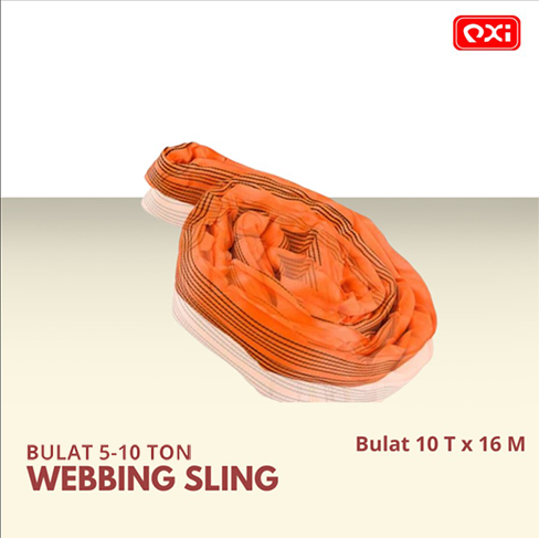 Webbing Sling Bulat/ Sling Belt Bulat / Tali Angkat 5-10 Ton - 5Tx10M